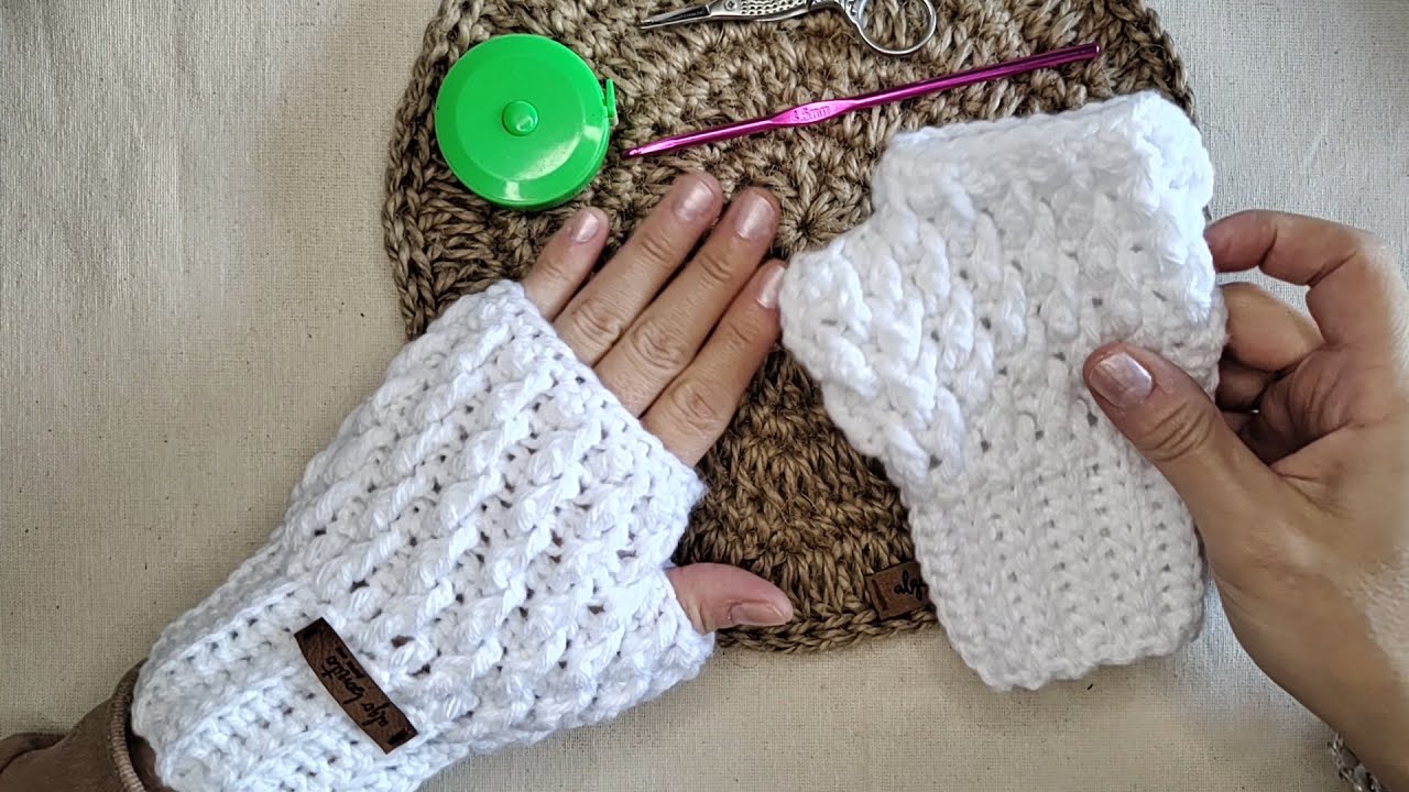 Como hacer Mitones a crochet calentitos para el invierno