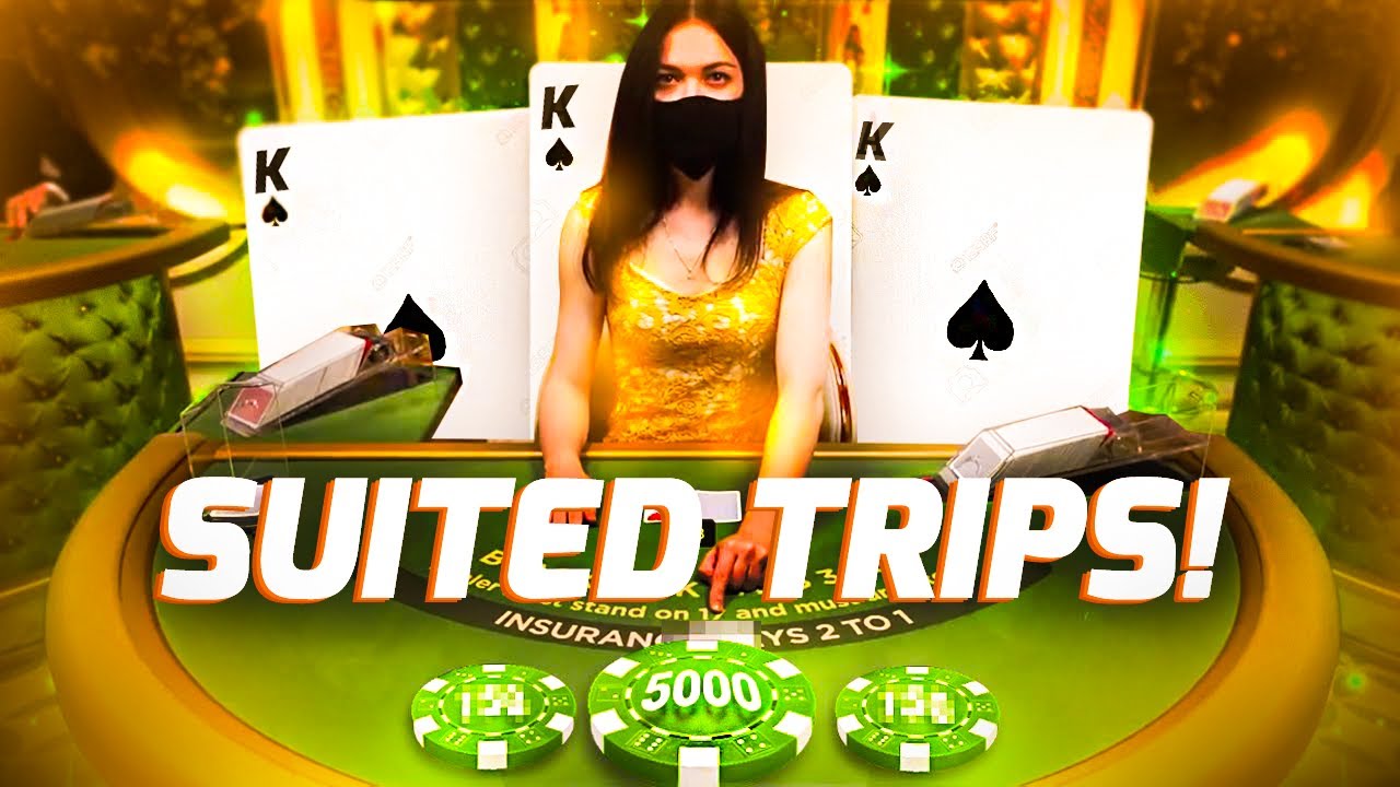 Insane SUITED TRIPS on Stake Blackjack!
