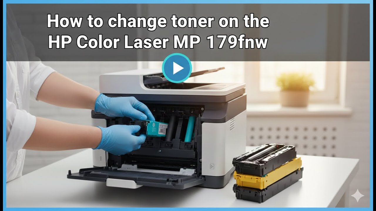 How to change toner cartridges on the HP Color Laser MFP 179fnw