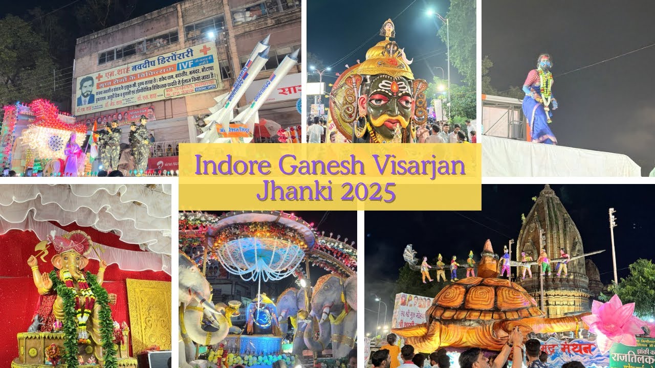 इंदौर गणेश विसर्जन झांकी 2025 | Indore Ganesh Visarjan Jhanki | Anant Chaturdashi Chal Samaroh 2025|