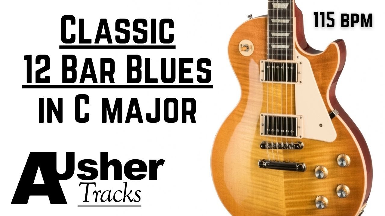 Classic 12 Bar Blues Guitar Backing Track Jam in C major