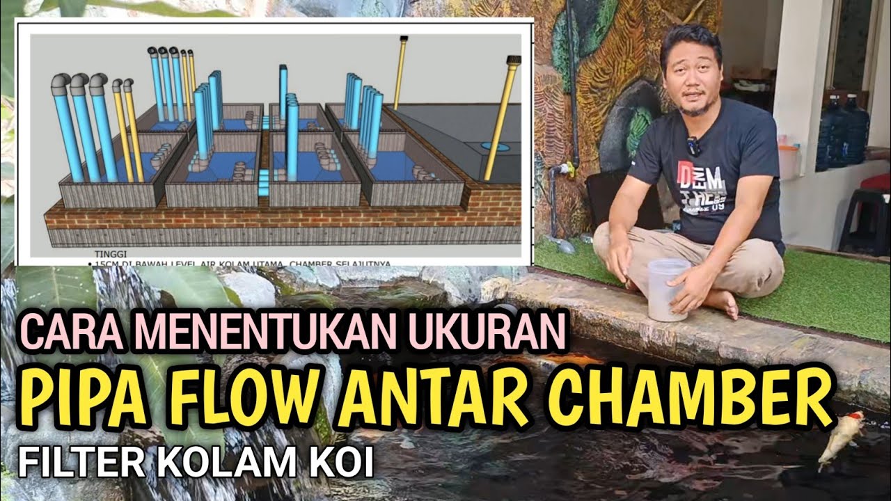 CARA MENENTUKAN UKURAN PIPA ANTAR CHAMBER FILTER KOLAM KOI