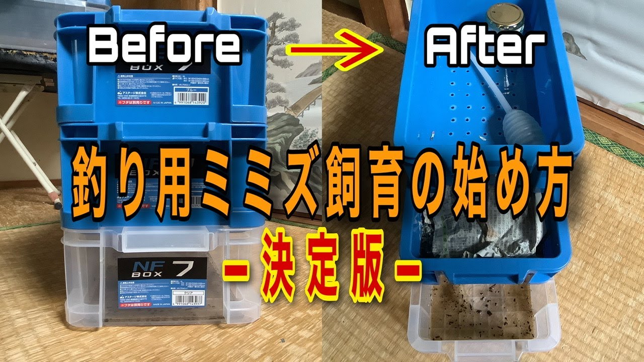 釣り用ミミズでコンポストの作り方&飼育方法