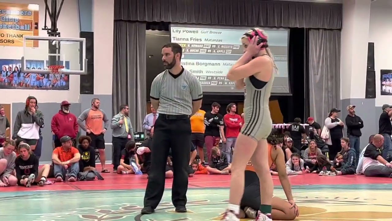 2022 First FHSAA Region 1 Semi Final 120lbs Brielle Bibla/Brianna Peña)