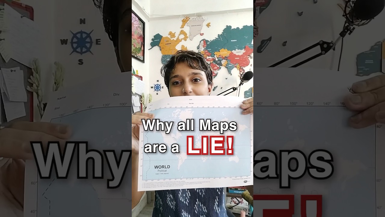 All maps are a lie?! #maps #shortsindia #mythbusters