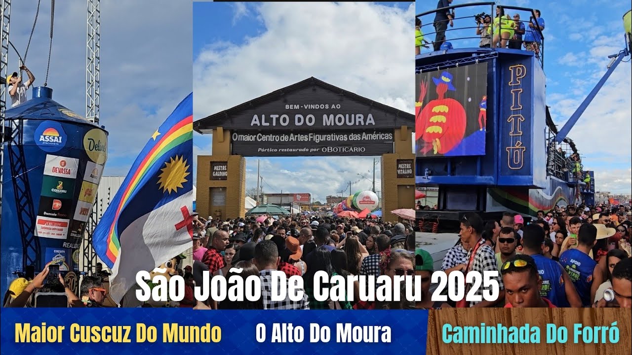 São joão de Caruaru 2025 ( Festa no Alto do Moura ) ( Maior Cuscuz do mundo) ( Caminhada do Forró )
