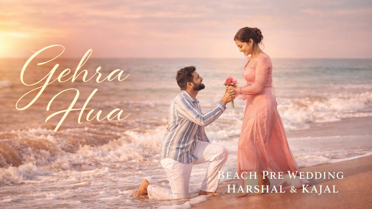 Pre Wedding shoot | 🏖️Beach Pre Wedding shoot | Harshal & Kajal | Gehra Hua #preweddingshoot #beach 