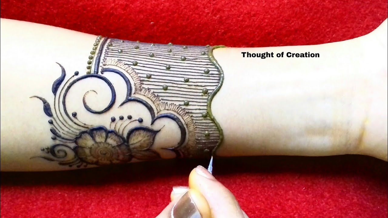 Simple Unique Stylish  Bridal Mehndi Design for Hands |Thought of Creation