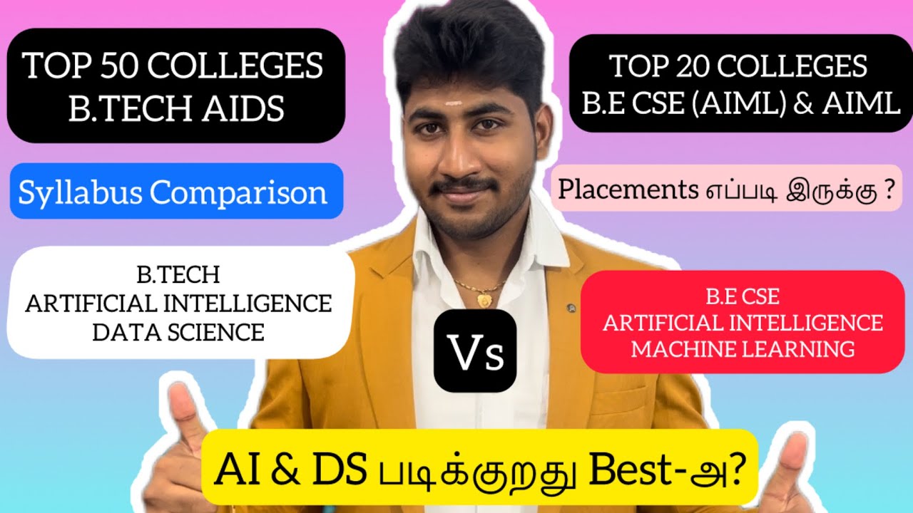 B.Tech AIDS Vs BE AIML|AI படித்தால் வேலை கிடைக்குமா?Top 70 Colleges List in TNEA|Who Can Study AI ?