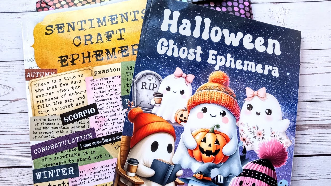 Cut Out & Collage Books Review! Cute Ghosts & Sentiments