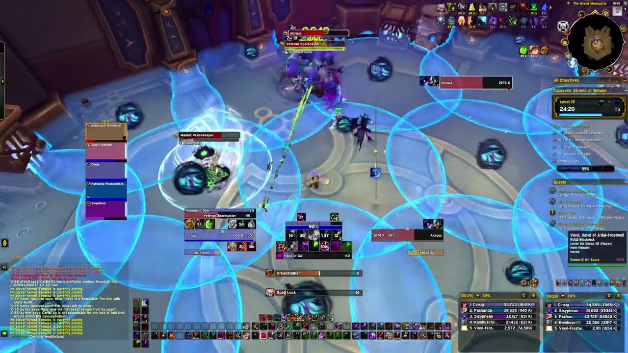 +19 Streets of Wonder. Soul Harvester Demonology Warlock Gameplay. Midnight Prepatch