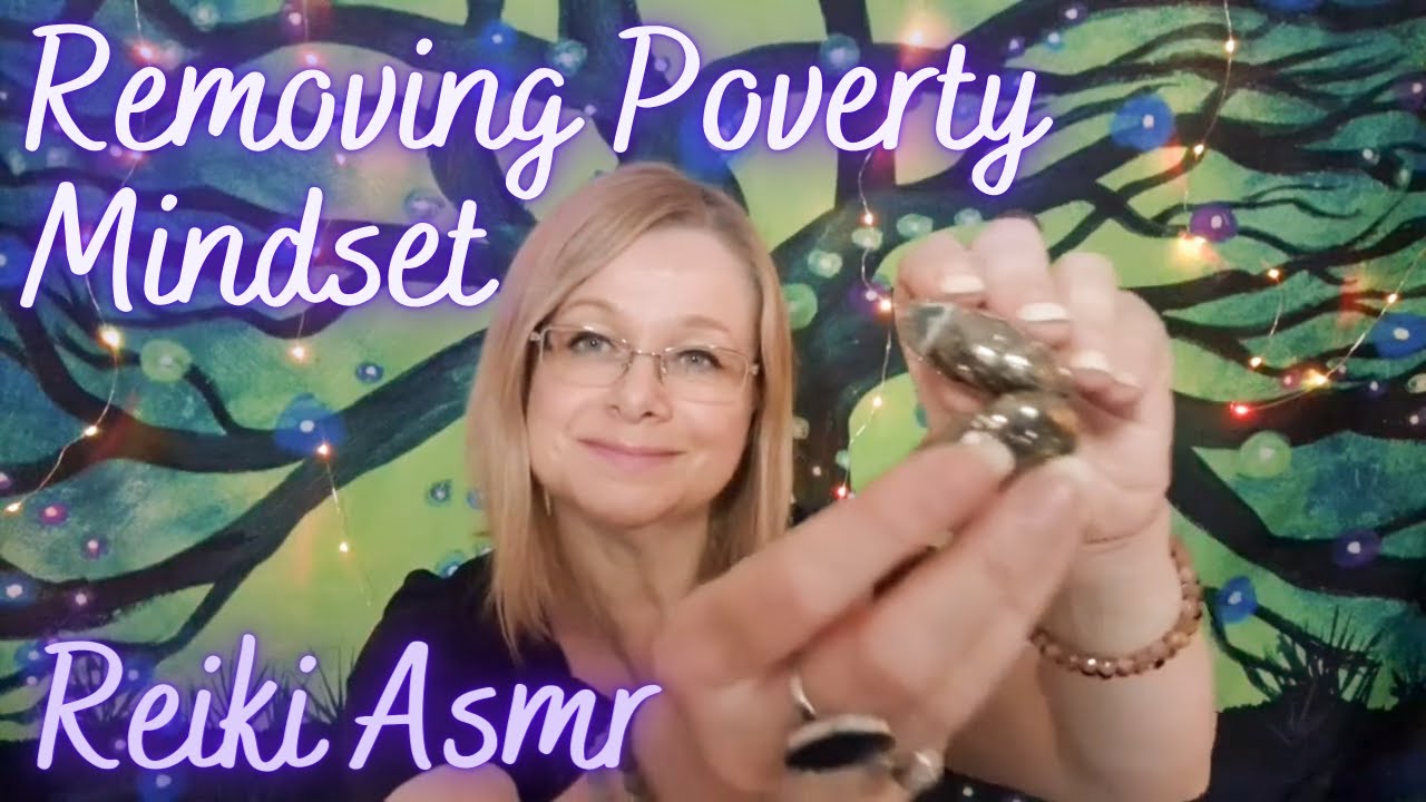 Removing poverty mindset. Reiki ASMR pyrite crystal healing