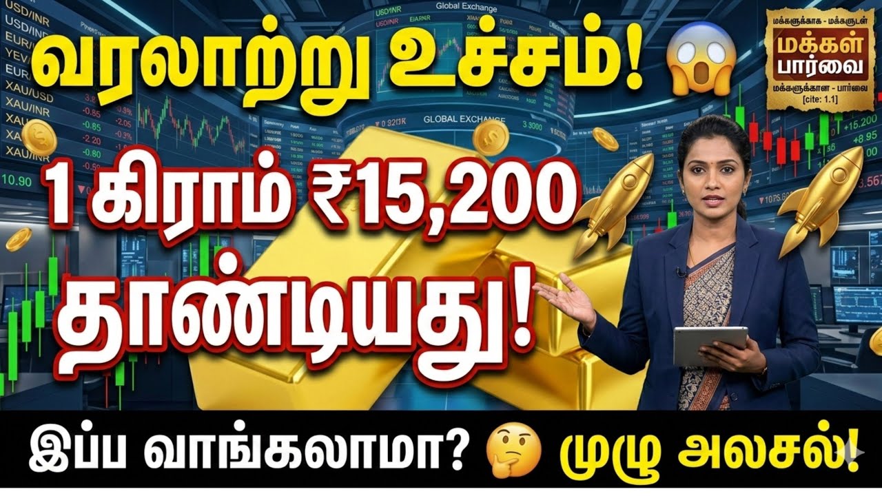 வரலாற்று உச்சம்! 😱 தங்கம் 1 கிராம் ₹15,200-ஐ தாண்டியது! என்ன காரணம்? இன்னும் ஏறுமா? முழு அலசல்!