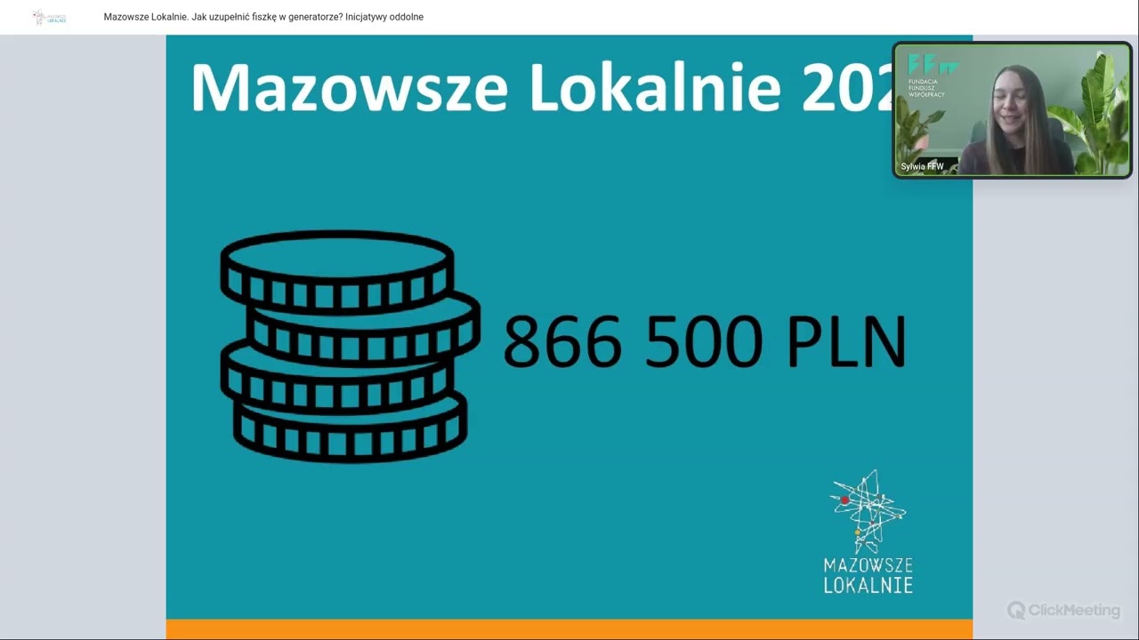 Mazowsze Lokalnie 2026. Jak uzupełnić fiszkę w generatorze. Ścieżka: Inicjatywy oddolne