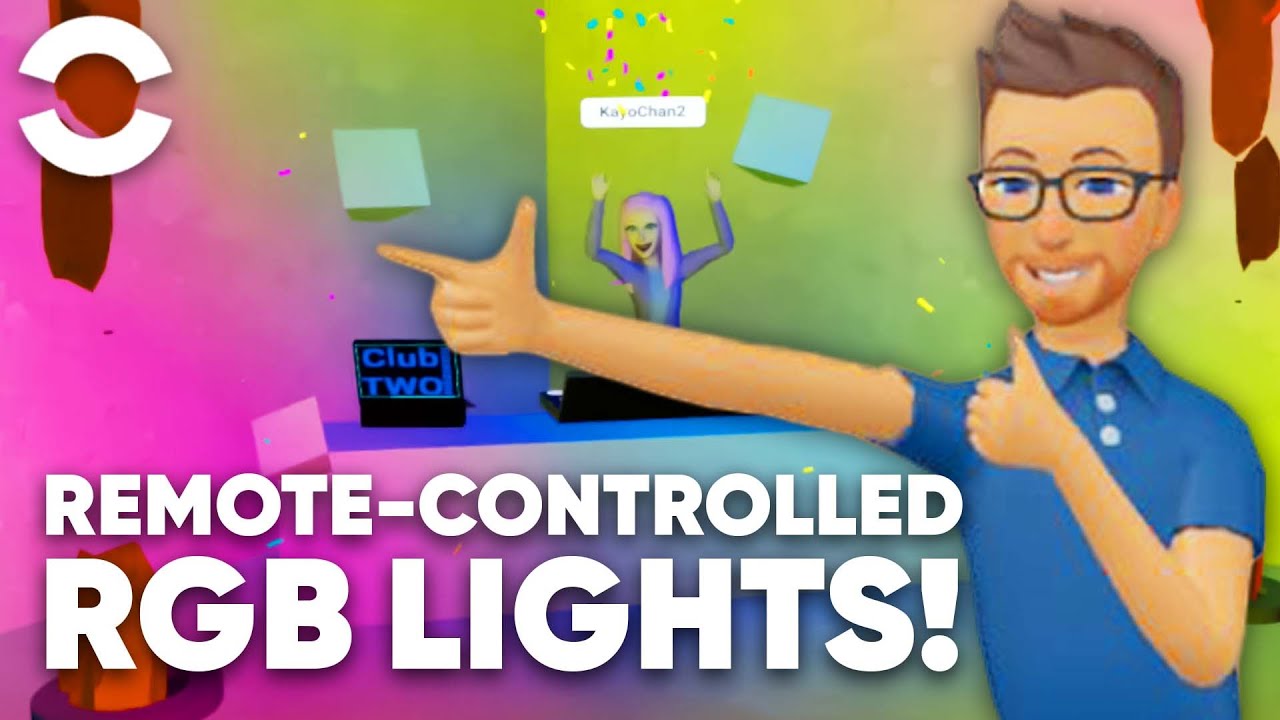 Remote Controlled RGB Lights in Horizon Worlds! 🌈 🎉 💡