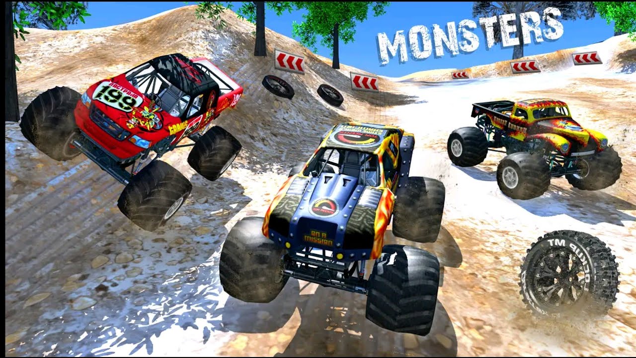 Monster Wheel Truck Stunt  4X4 Monster Truck Metal Beast - Snow Mode || Goggle Gameplay Game ||