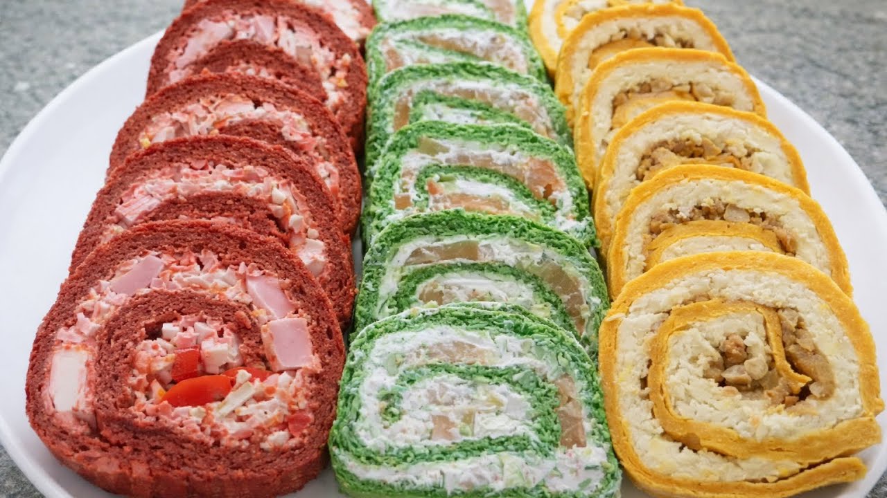 ROLLOS DE VERDURAS RELLENOS | ENTRANTES FÁCILES Y COLORIDOS
