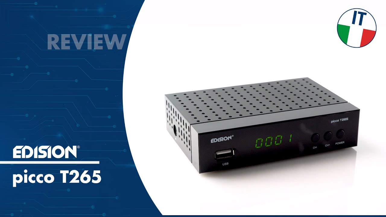 EDISION PICCO T265 Ricevitore Digitale Terrestre DVB-T2  H.265/HEVC (IT)