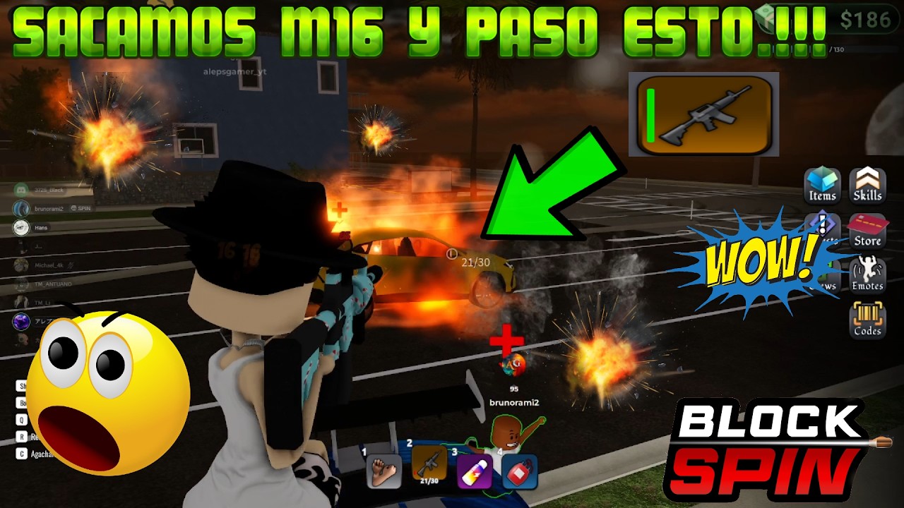 BLOCK SPIN 🔥JUGANDO CON LA CREW solo con M16😮🤯