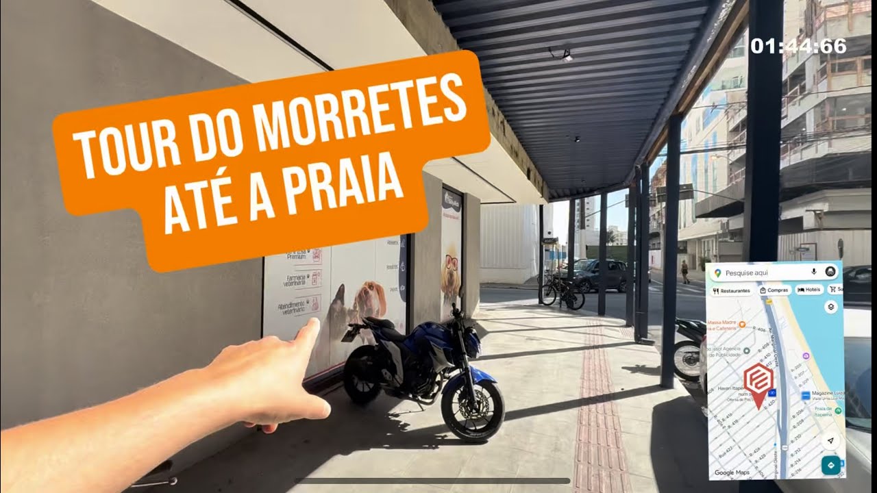 Caminhando do bairro Morretes até a praia na Meia Praia - Itapema/SC