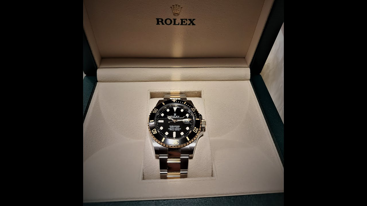 Rolex Submariner Two tone 41mm Black Bezel and Dial