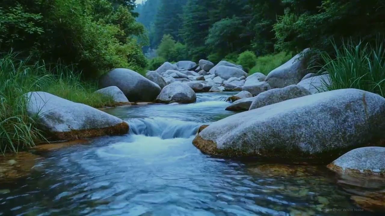 Flowing River Water 🌿 Peaceful Forest Ambience for Productivity