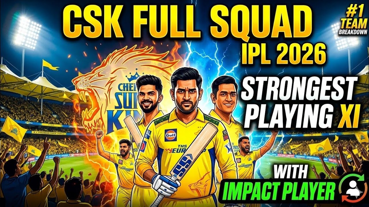 Chennai Super Kings Full Squad & Strongest Playing XI | IPL 2026 Team Breakdown #1