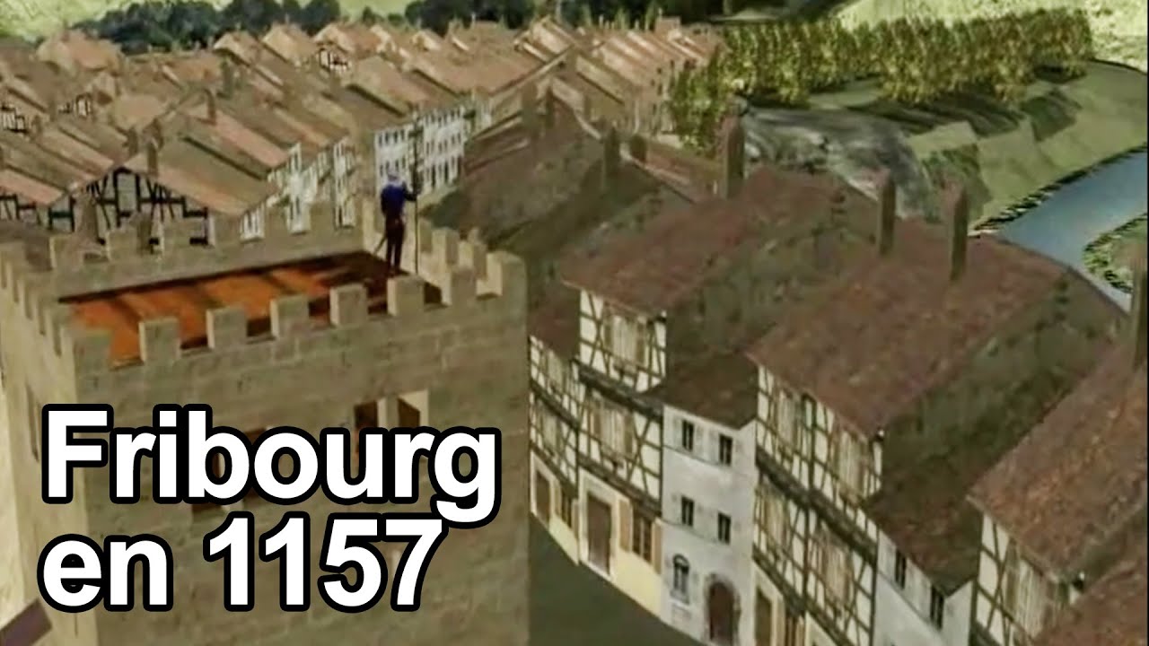 La ville de Fribourg en 1157 (animation 3D)