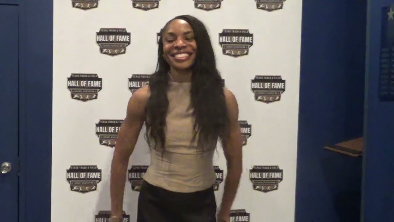 Former Newman Smith & UT Longhorn, Courtney Okolo, is enshrined into the 2026 TTFCA Hall of Fame.