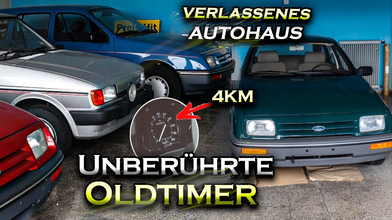 Brandneue Oldtimer, aus den 80ern, im verlassenen Autohaus *FIESTA, ORION,SIERRA, ESCORT