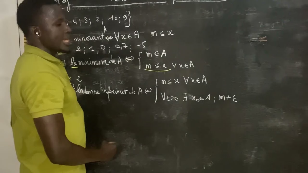 Minimum, minorant et bornes inférieures.