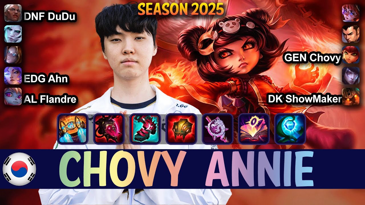 GEN Chovy ANNIE vs ORIANNA Mid - Patch 25.15 KR Ranked | lolrec