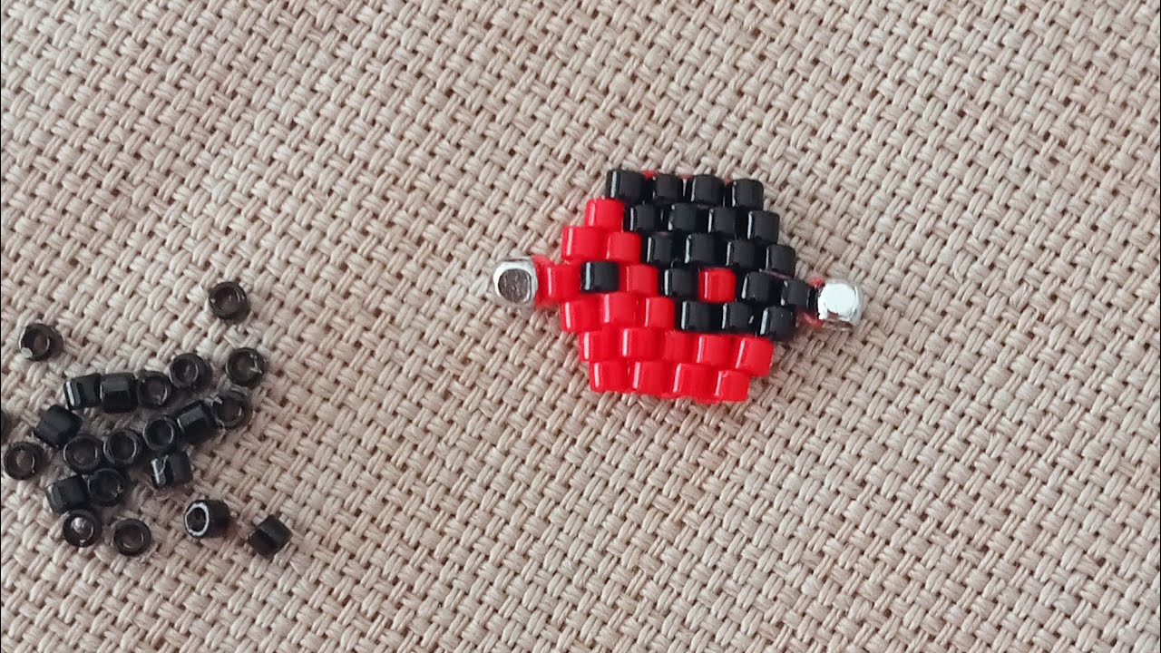 Yin Yang Miyuki Beads Bracelet Making Tutorial, Brick Stitch Charm Tutorial #jewellerymaking #diy