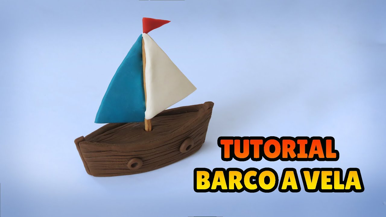 🔴 FAÇA um BARCO A VELA - Tutorial Fácil Biscuit, Pasta Americana, Clay ou Plastilina - DIY