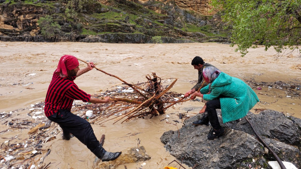 Salah al-Din's family faces heavy rainstorms, river flooding.