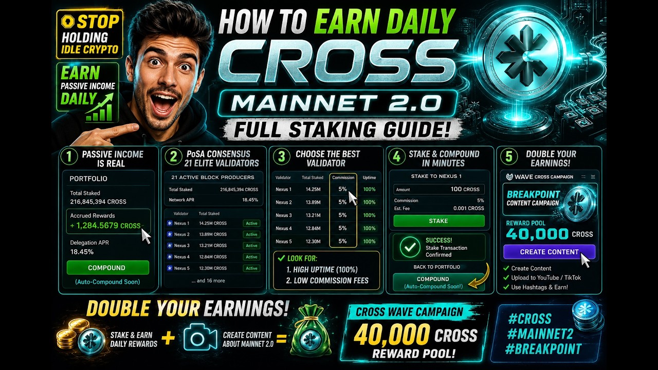 How to EARN DAILY with CROSS Mainnet 2.0 (Full Staking Guide).