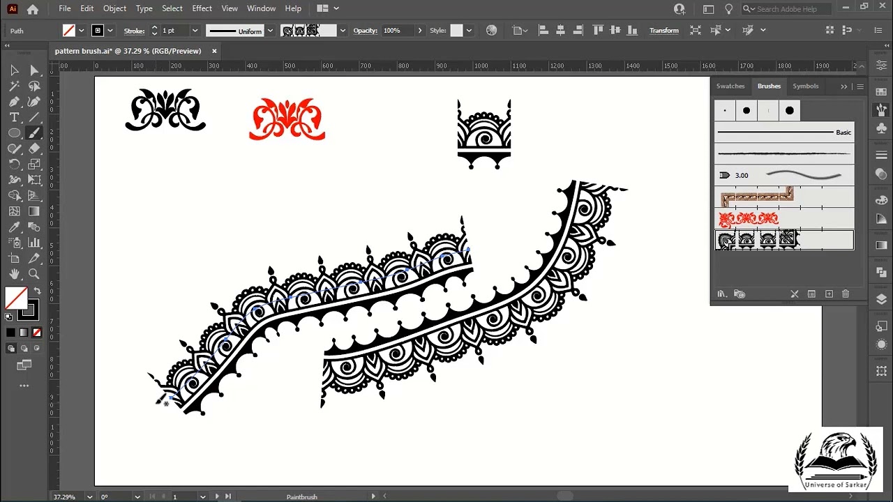 Pattern Brushes in Illustrator cc | Adobe Illustrator in Urdu-Hindi