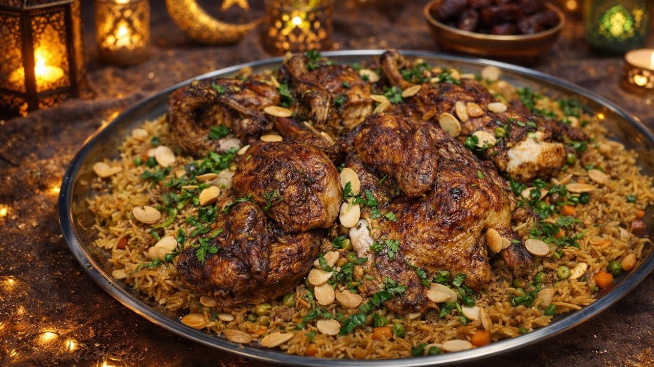 طريقة عمل ارز أوزي بلدجاج خطوه بخطوه الطعم الاصلي #للاوزي