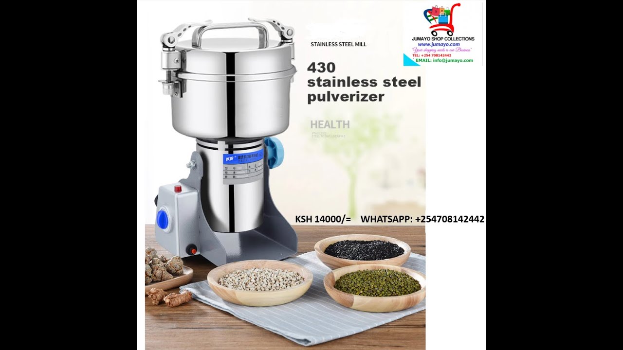 ELECTRIC DRY GRINDER FOR ALL GRAINS, MAIZE, COFFEE, MEDICINE, HERBS, SPICES, MILLING HOME MACHINE !!