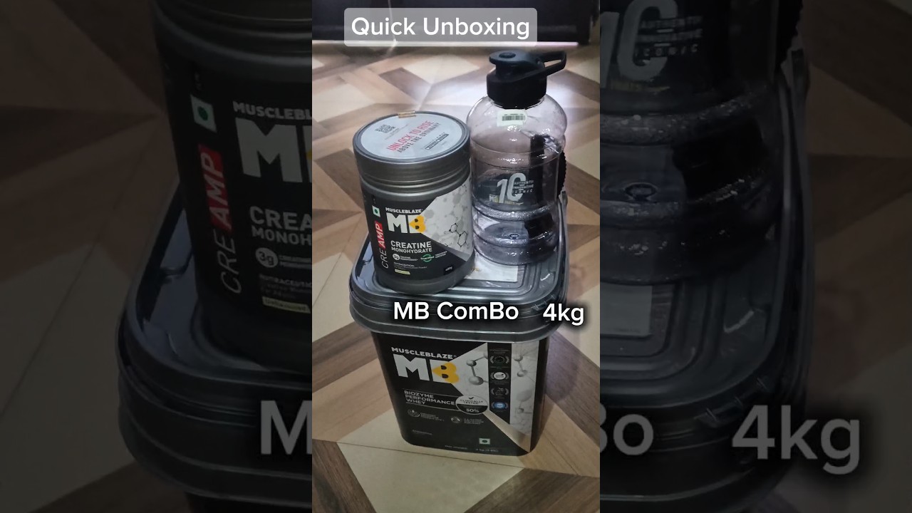 Quick Unboxing @MuscleBlaze 4kg whey Performance biozyme Chocolate #trendingonshorts #unboxing
