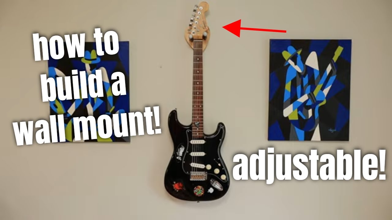 ADJUSTABLE DIY Guitar Wall Hanger // Heavy Duty!