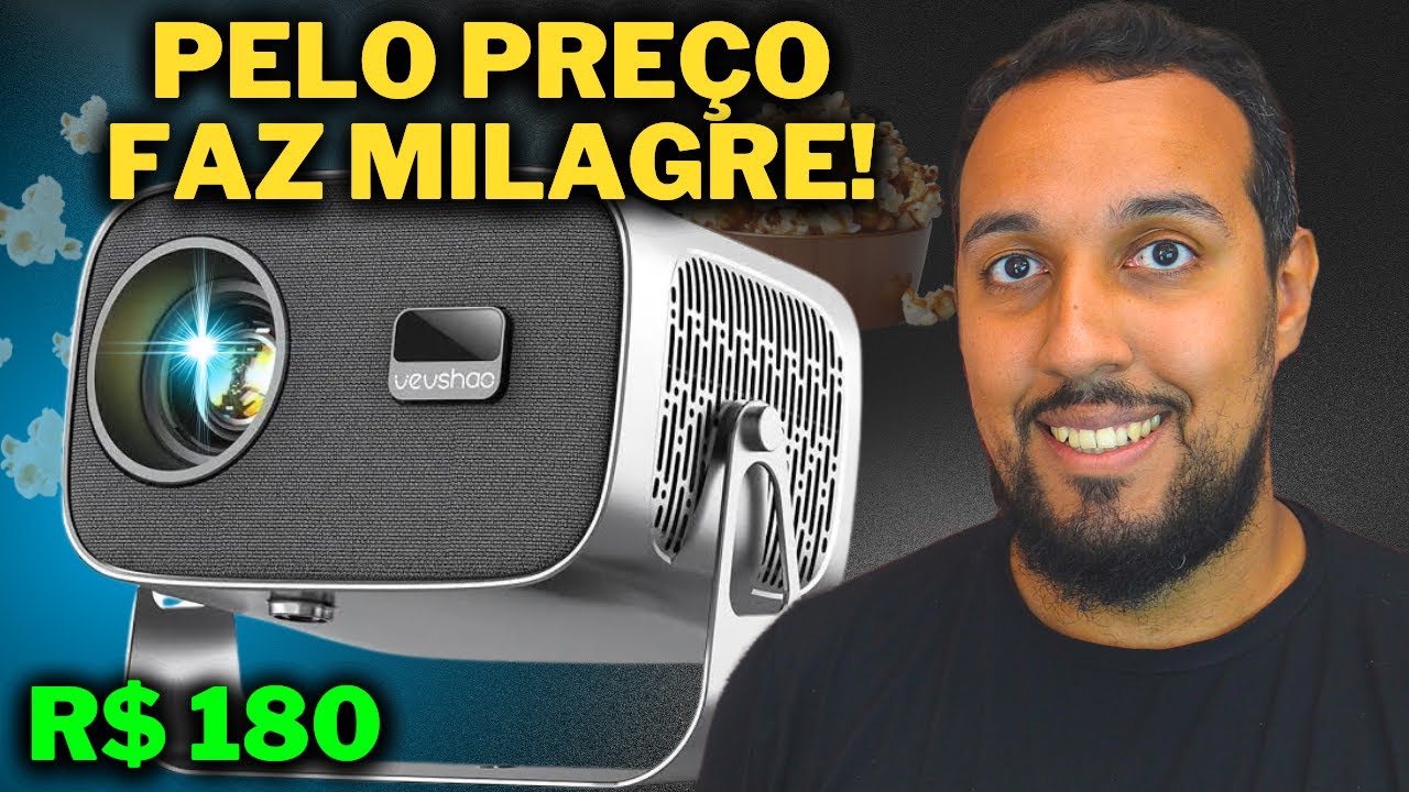 PELO PRE&Ccedil;O FAZ MILAGRE! PROJETOR VEVESHAO A12 - MELHOR OP&Ccedil;&Atilde;O BARATINHA EM 2025