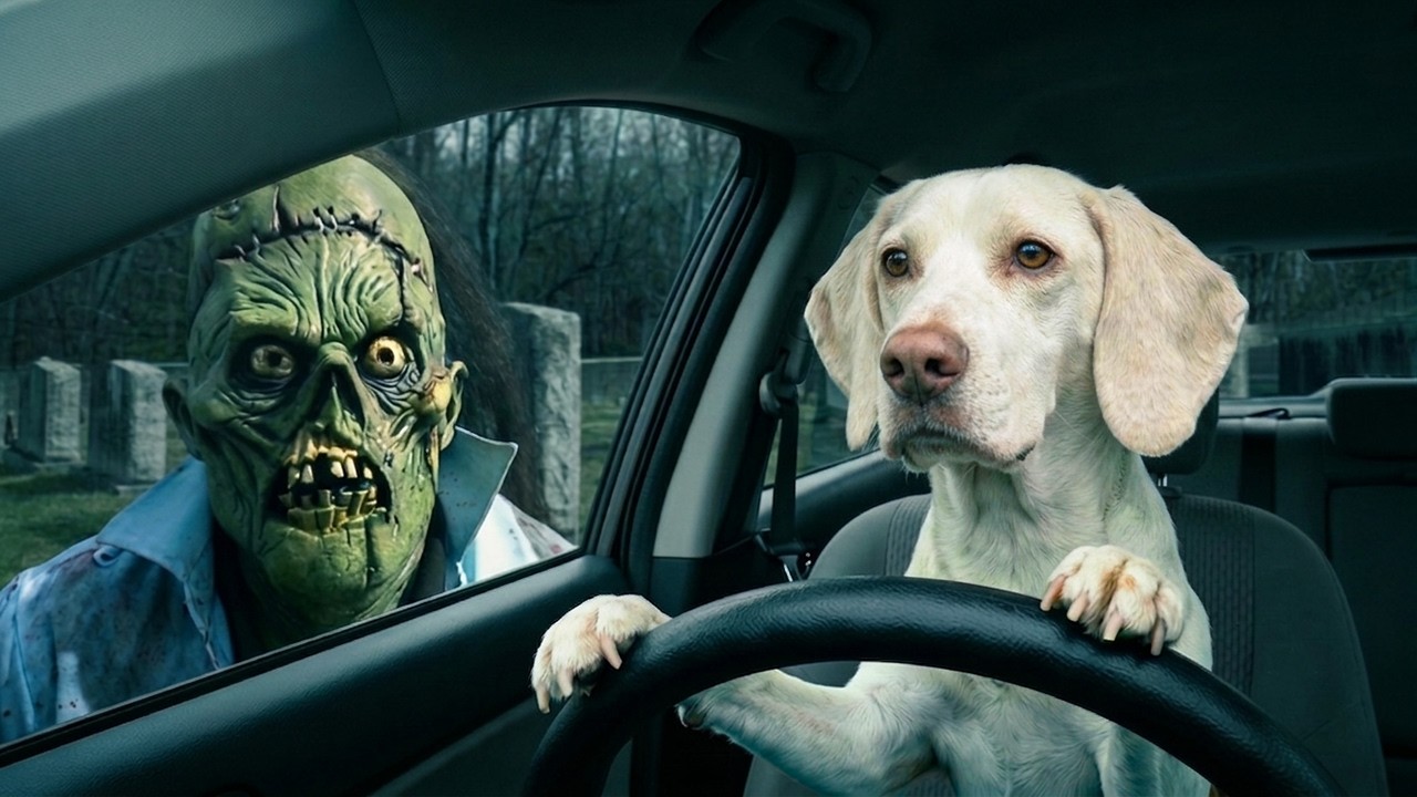 Dogs Face Off Against Zombie Attack!