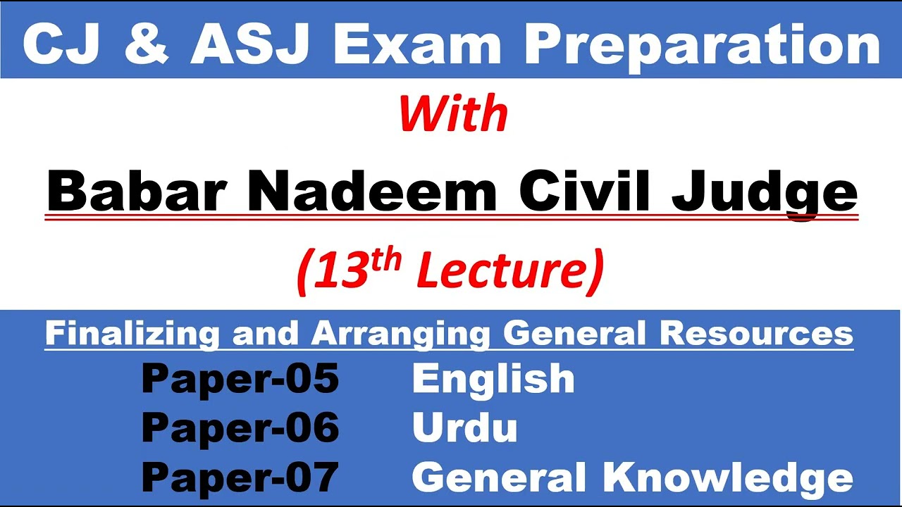 12-CJ Exam 2022 (General Resources To Prepare Urdu, English, G.K)