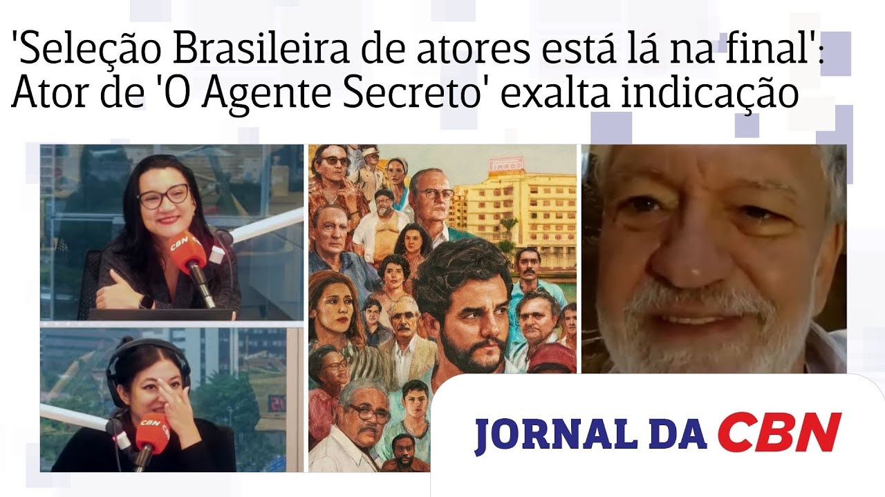 'Seleção Brasileira de atores está na final': Ator de 'O Agente Secreto' exalta indicação ao Oscar