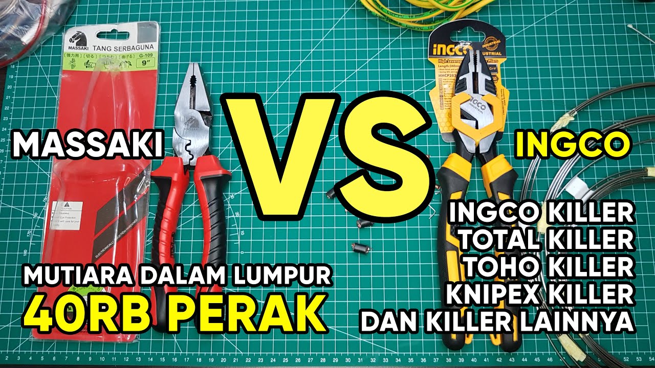 Review Tang Kombinasi 9 Inch Termurah: Massaki Combination Pliers G-109 vs Ingco HHCP28240