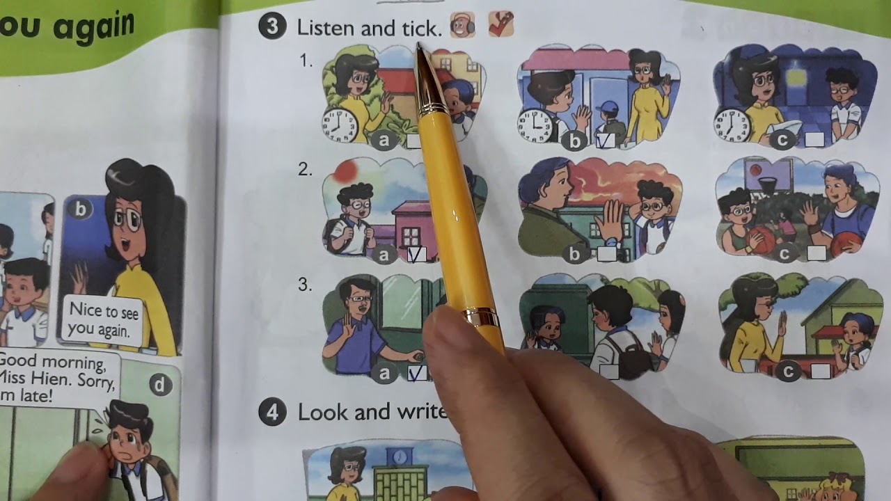 Tiếng Anh lớp 4 Unit 1 lesson 1