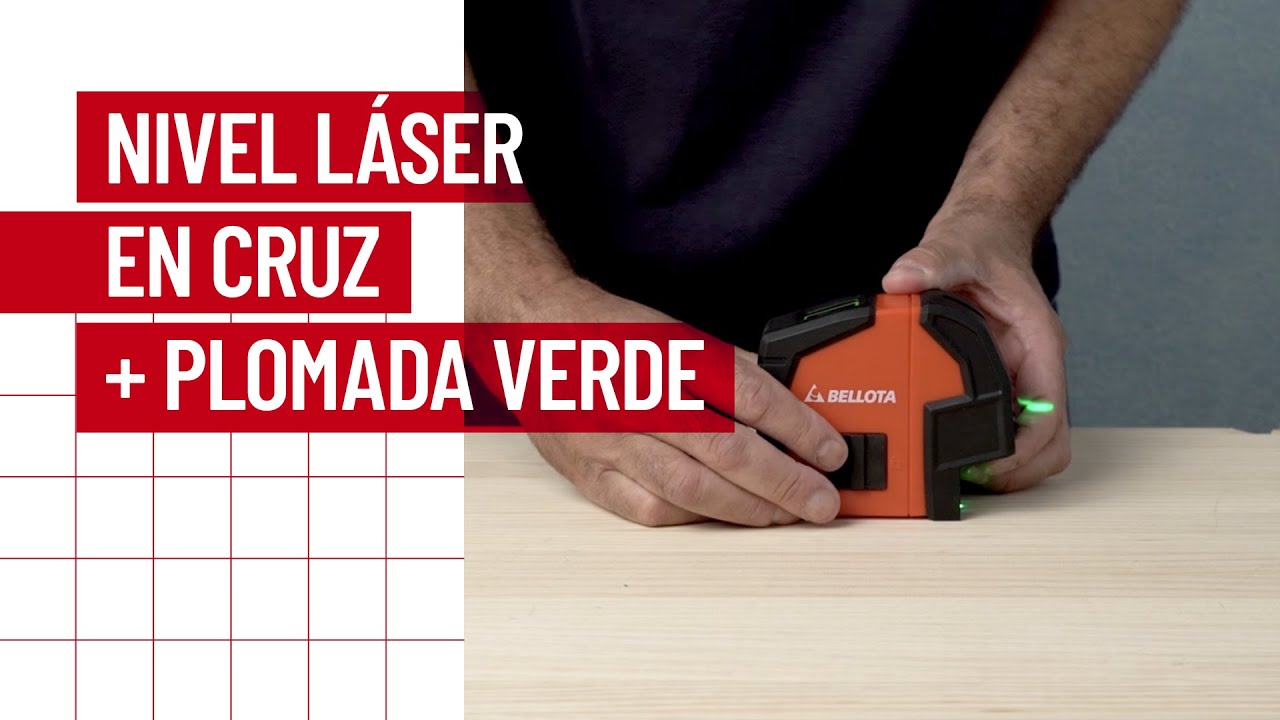 Nivel láser en cruz + plomada verde de Bellota Herramientas