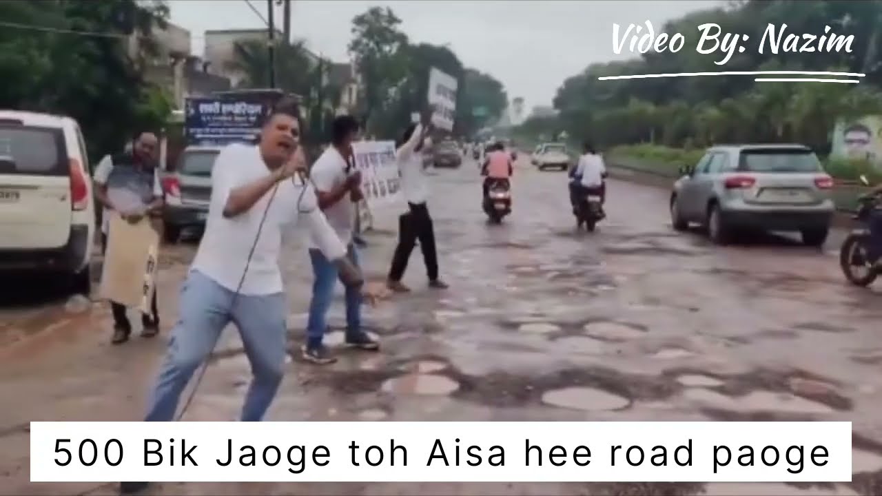 Unique Way of Protest against potholes and bad roads by People.