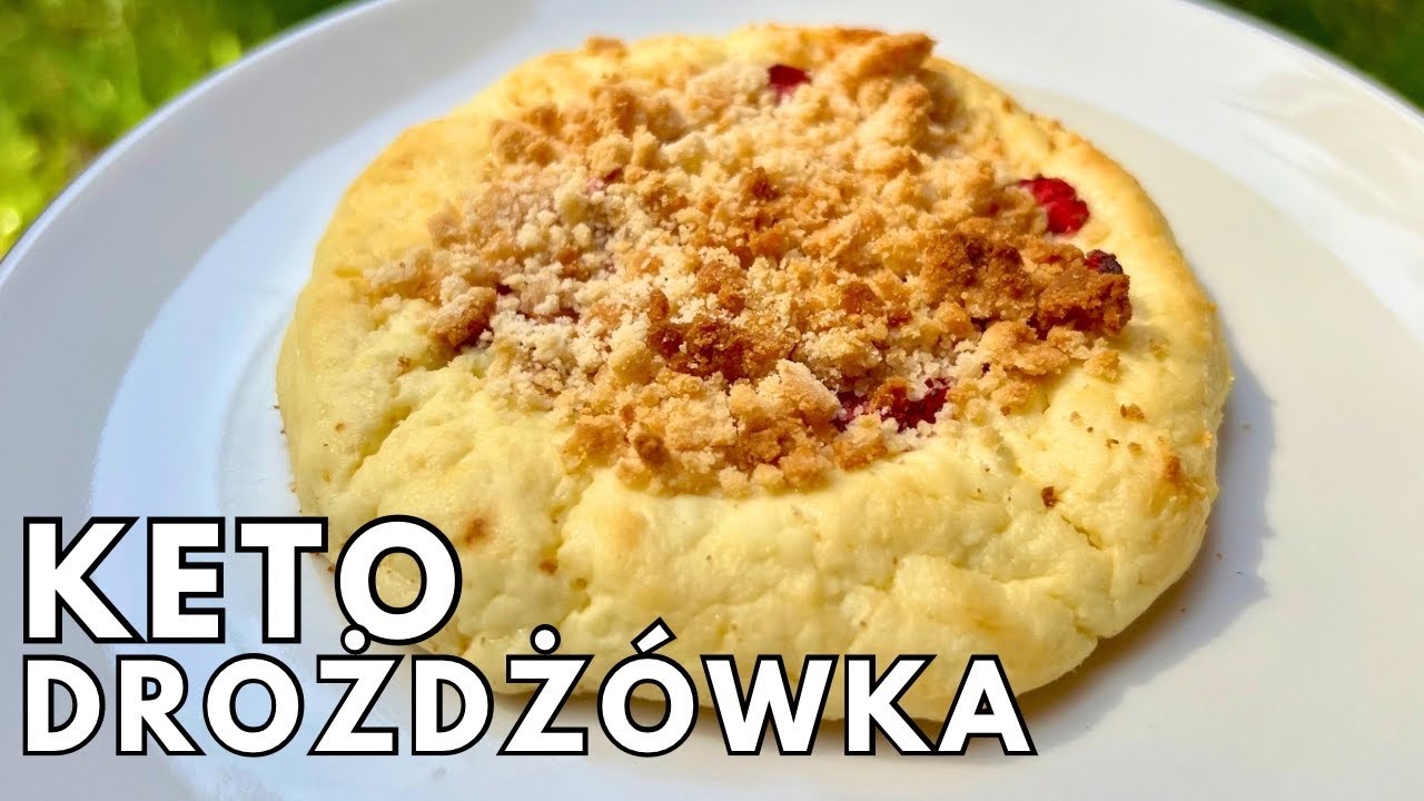 KETO DROŻDŻÓWKI z truskawkami i kruszonką | Bułeczki bez cukru i mąki
